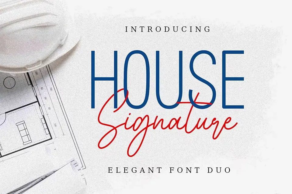 House Signature Script Font