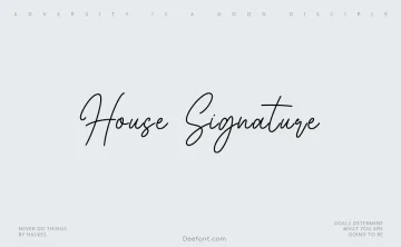 House Signature Script Font