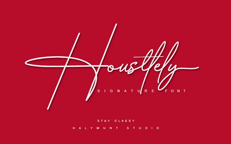 Housttely Signature Font