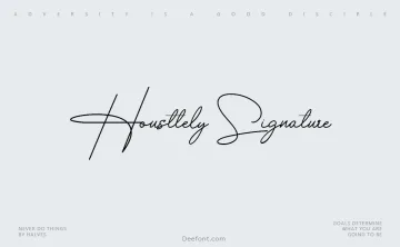 Housttely Signature Font