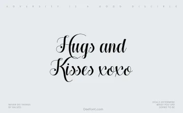 Hugs & Kisses xoxo Font