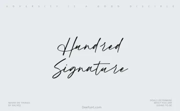 Hundred Signature Font