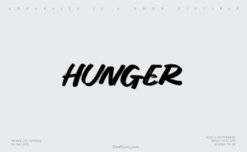 Hunger Font