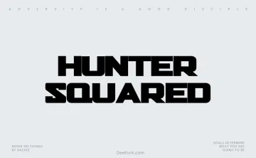 Hunter Squared Font