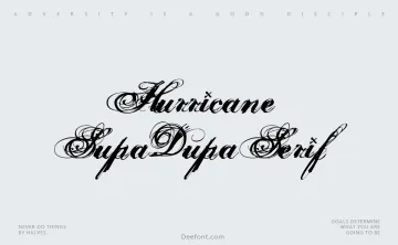 Hurricane SupaDupaSerif Font