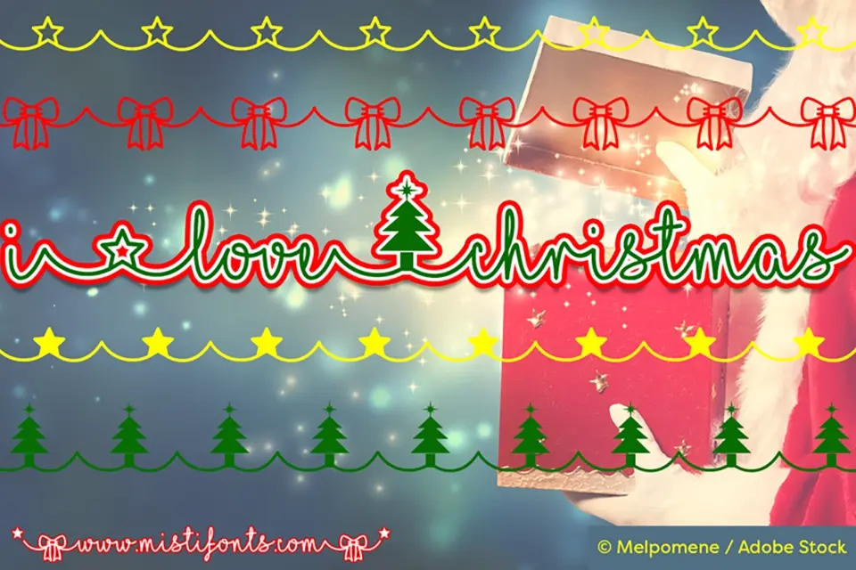 I Love Christmas Font