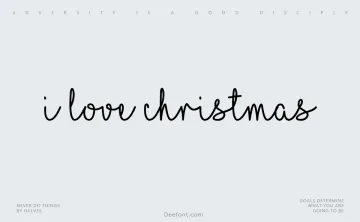 I Love Christmas Font