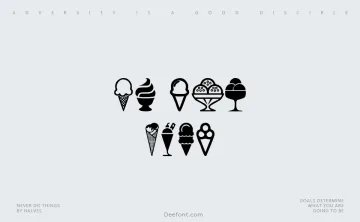 Ice Cream Icons Font