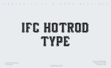IFC HotRod Type Font