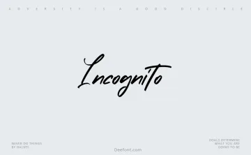 Incognito Font