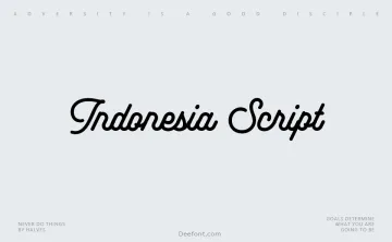 Indonesia Script Font