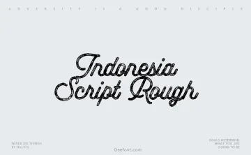 Indonesia Script Rough Font