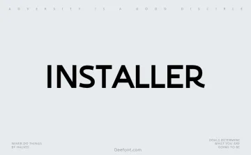 Installer Font