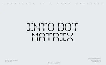 Into Dot Matrix Font