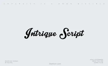 Intrique Script Font