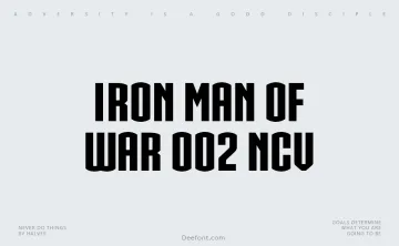 Iron Man Of War 002 NCV Font
