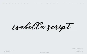 Isabella Script Font