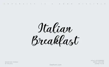 Italian Breakfast Font