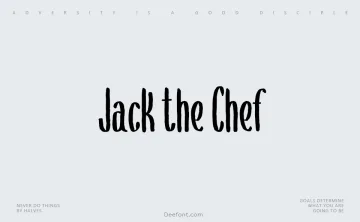 Jack the Chef Font
