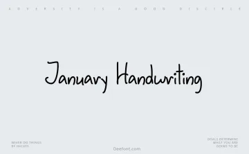 January Handwriting Font