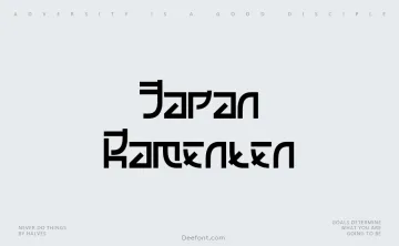 Japan Ramenten Font