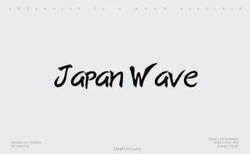 Japan Wave Font