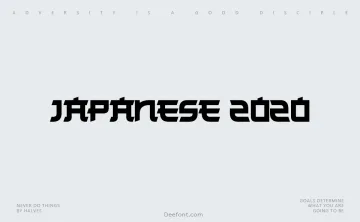Japanese 2020 Font