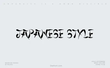 Japanese Style Font