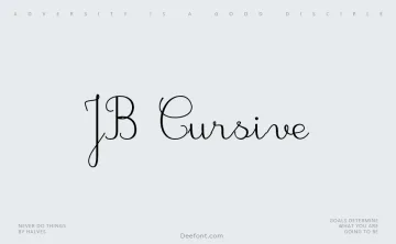 JB Cursive Font