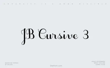JB Cursive 3 Font