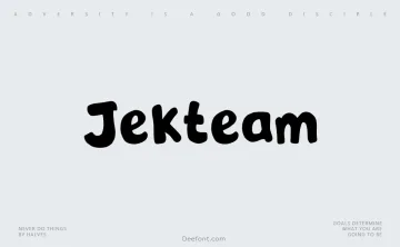 Jekteam Font