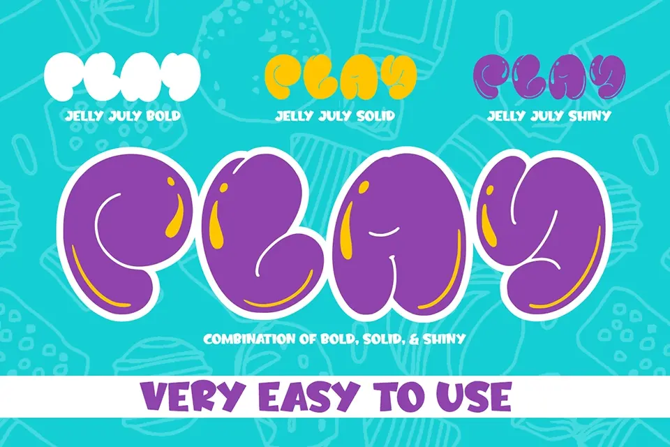 Jelly July Shiny Font