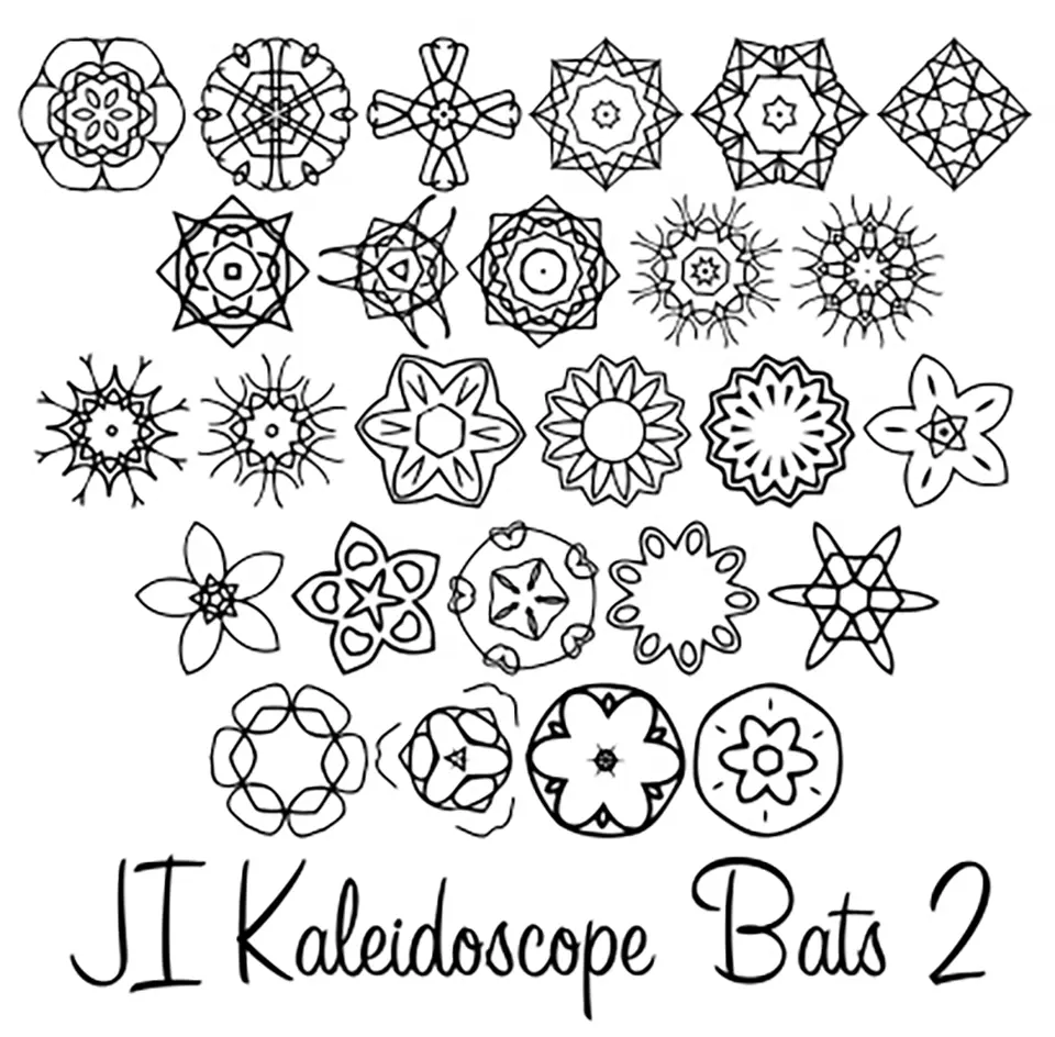JI Kaleidoscope Bats Font