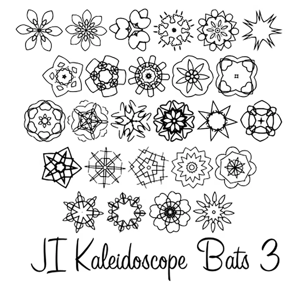 JI Kaleidoscope Bats Font