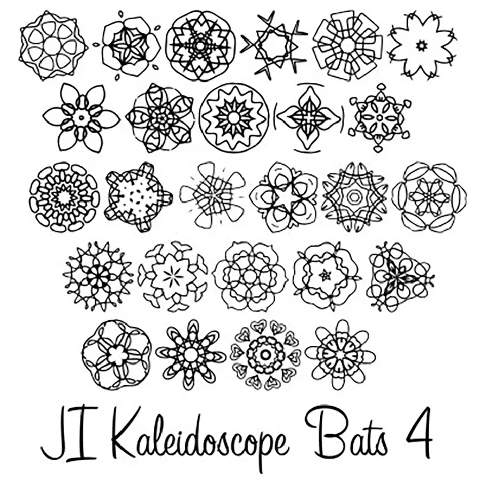 JI Kaleidoscope Bats Font