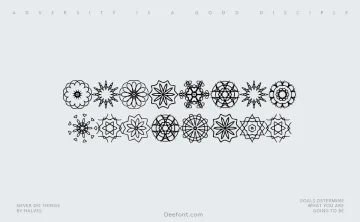 JI Kaleidoscope Bats Font