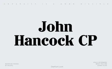 John Hancock CP Font