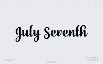 July Seventh Font