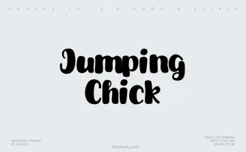 Jumping Chick Font