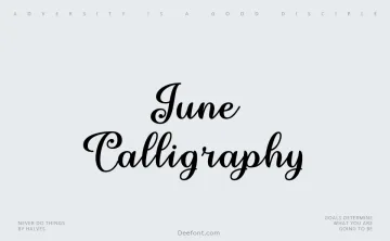 June Calligraphy Font