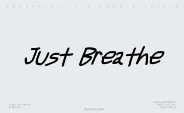 Just Breathe Font