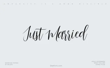 Just Married Font