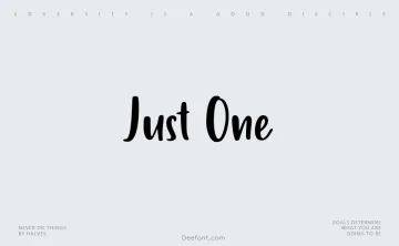 Just One Font