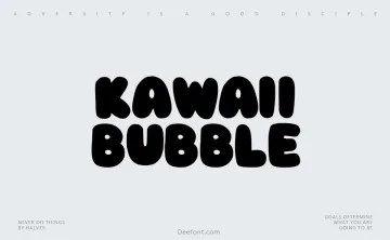 Kawaii Bubble Font
