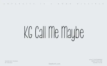 KG Call Me Maybe Font