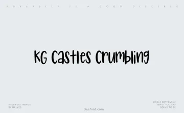 KG Castles Crumbling Font