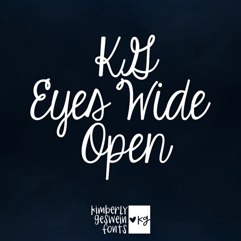 KG Eyes Wide Open Font
