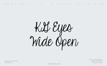 KG Eyes Wide Open Font