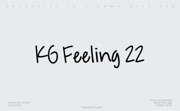 KG Feeling 22 Font