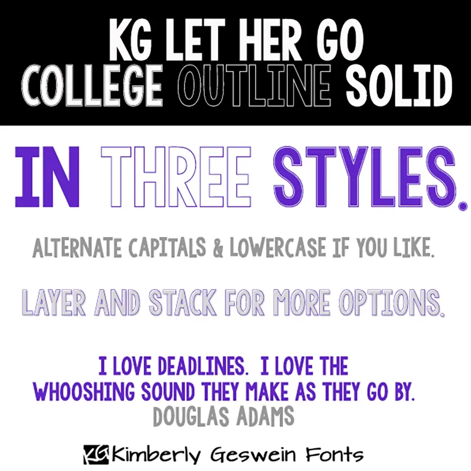 KG Let Her Go Font
